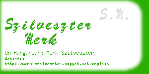 szilveszter merk business card